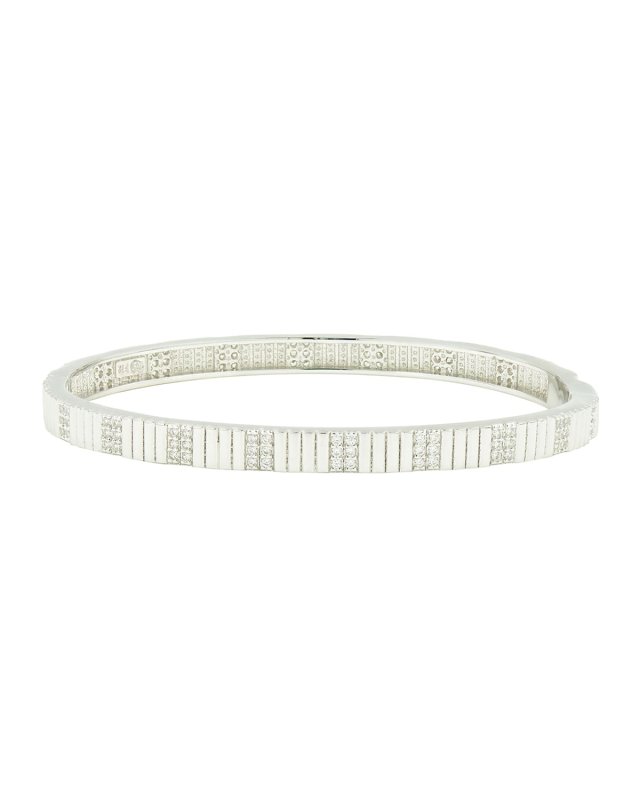 Hinged Bangle Bracelet, Silver